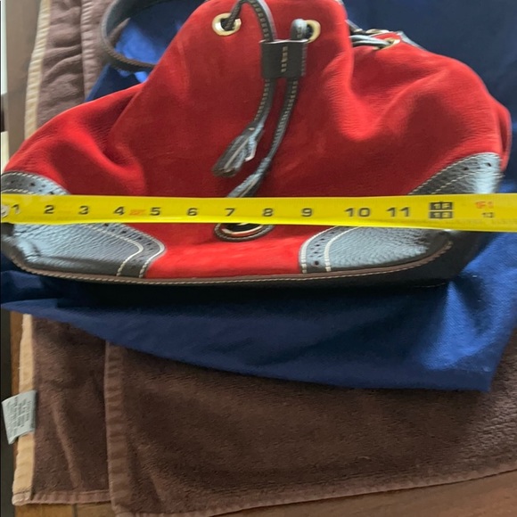 Red and Black Suede Dooney and Burke - Picture 7 of 8